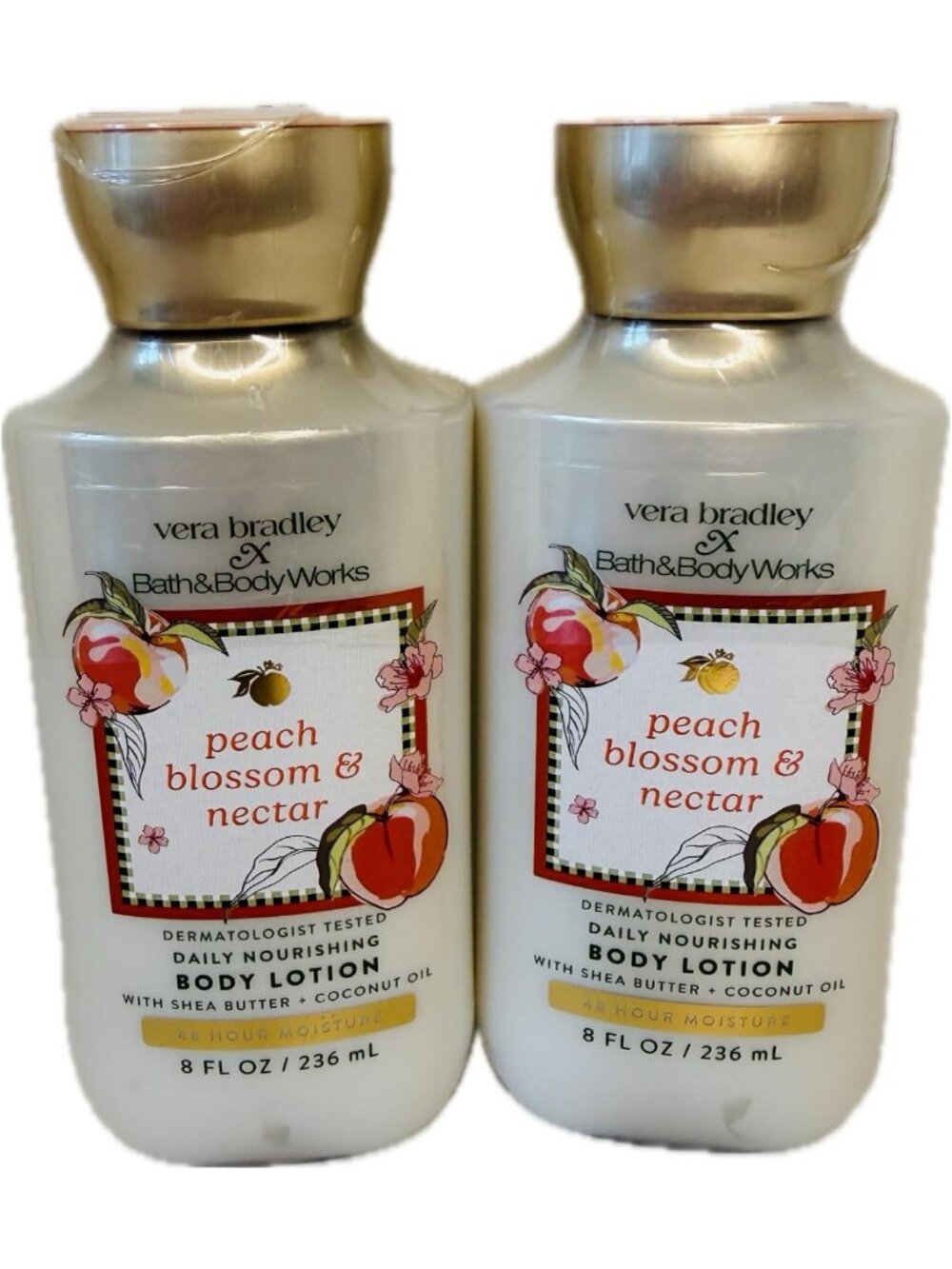 Peach Blossom & Nectar Body Lotion Duo - Hydrating, Moisturizing, 2-Pack